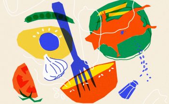 Ilustración de Laura Pérez para Cuy al ajillo, episodio 2 de la temporada 11 de Radio Ambulante